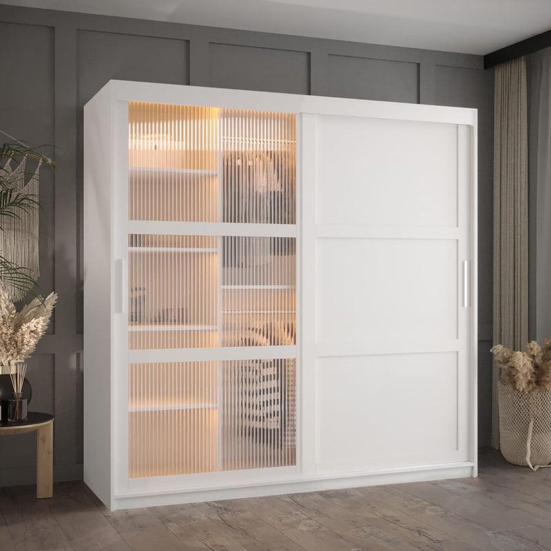 Flutes III Sliding Door Wardrobe 180cm