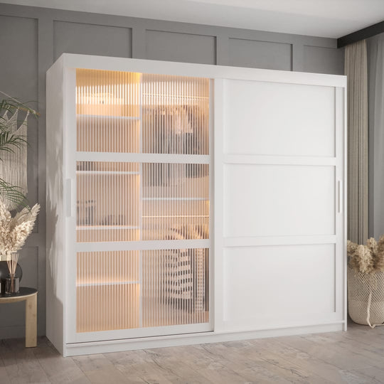 Flutes III Sliding Door Wardrobe 200cm