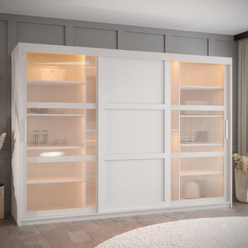 Flutes III Sliding Door Wardrobe 250cm