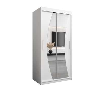 Wave Sliding Door Wardrobe 100cm