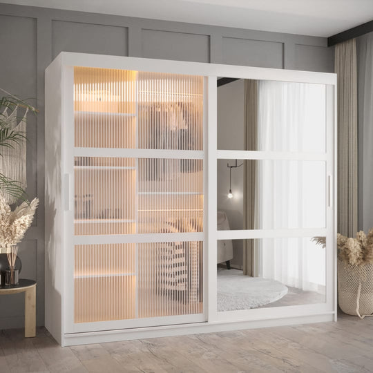 Flutes II Sliding Door Wardrobe 200cm