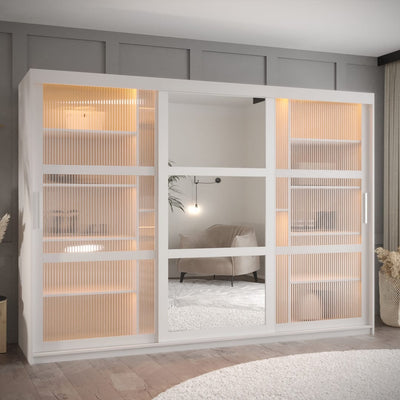 Flutes II Sliding Door Wardrobe 250cm