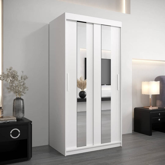 Pole Sliding Door Wardrobe 100cm