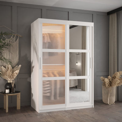 Flutes II Sliding Door Wardrobe 120cm