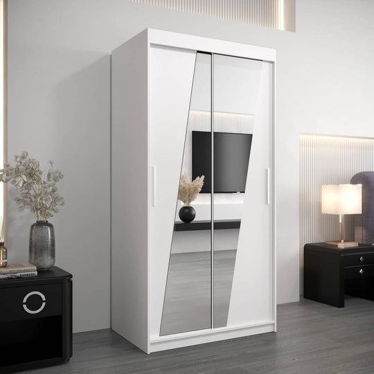 Rhomb Sliding Door Wardrobe 100cm