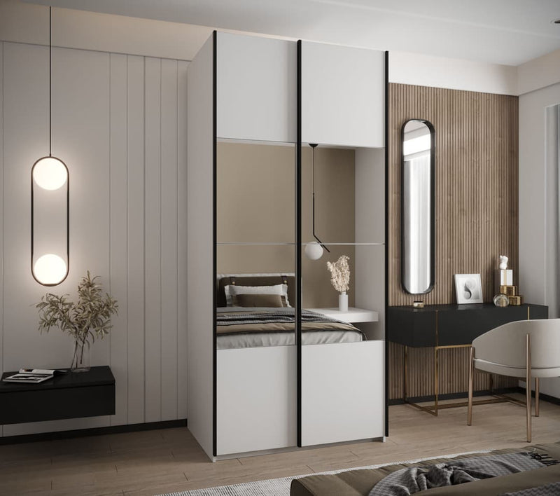 Trosa IV Sliding Door Wardrobe 100cm