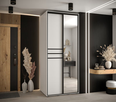 Cannes XI Sliding Door Wardrobe 110cm