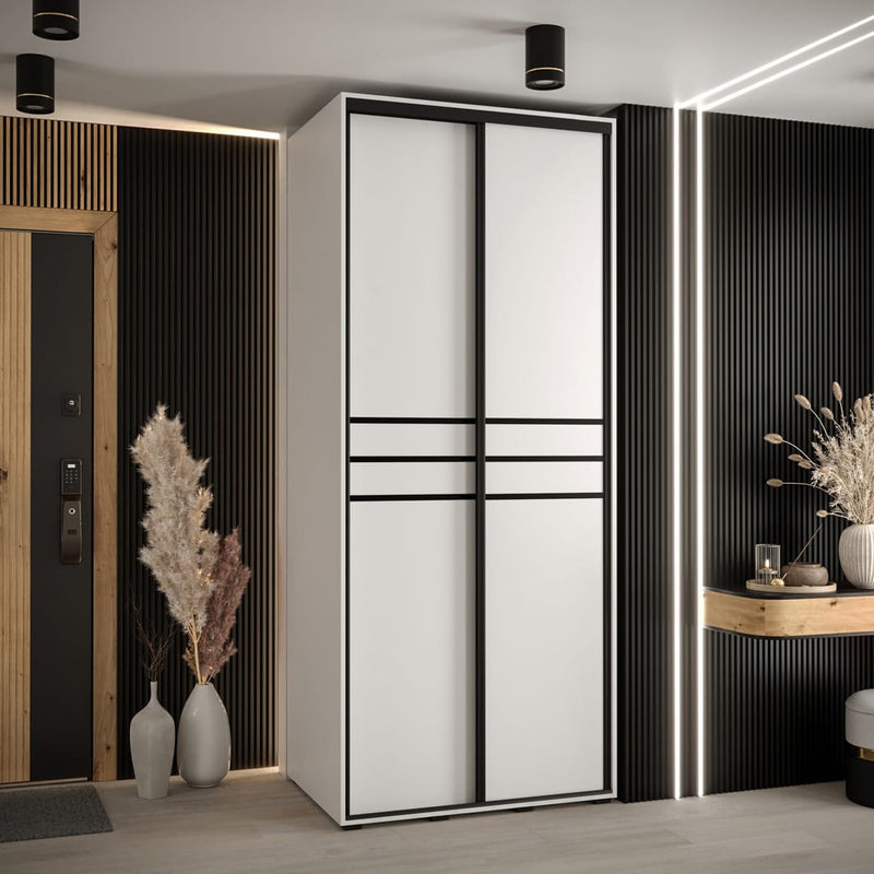 Cannes X Sliding Door Wardrobe 110cm