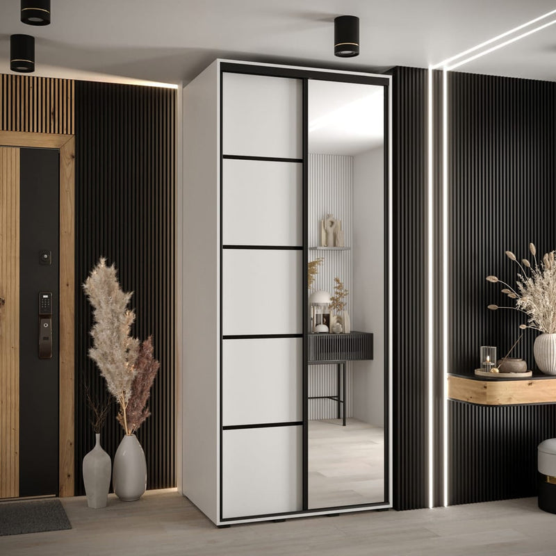 Cannes V Sliding Door Wardrobe 120cm