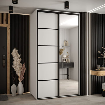 Cannes V Sliding Door Wardrobe 140cm