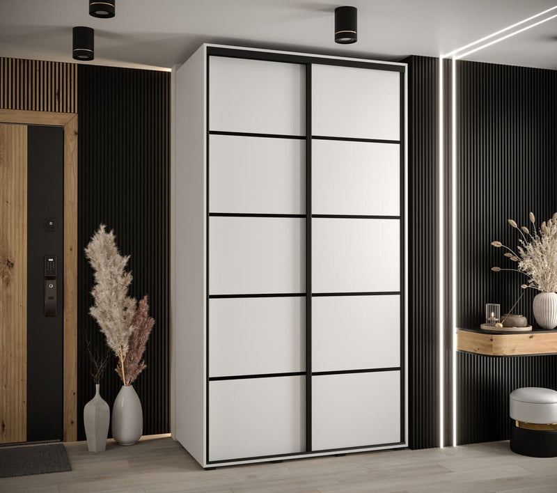 Cannes IV Sliding Door Wardrobe 130cm