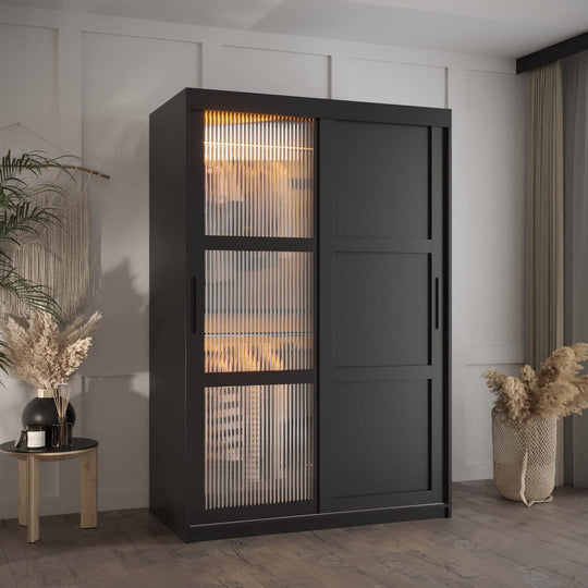 Flutes III Sliding Door Wardrobe 120cm