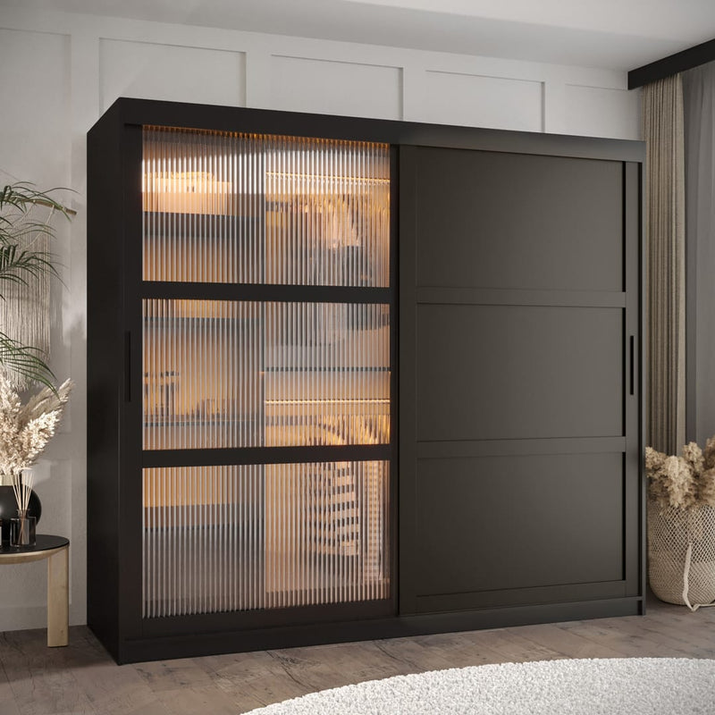 Flutes III Sliding Door Wardrobe 200cm