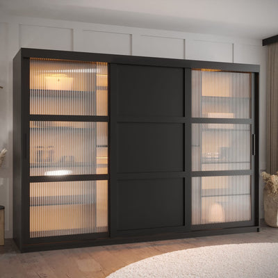 Flutes III Sliding Door Wardrobe 250cm