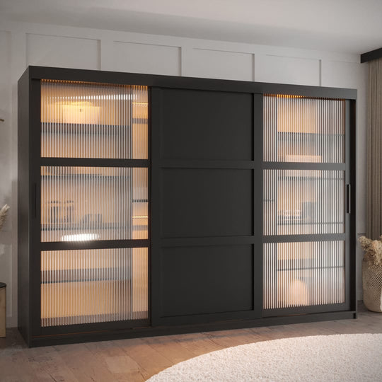 Flutes III Sliding Door Wardrobe 250cm