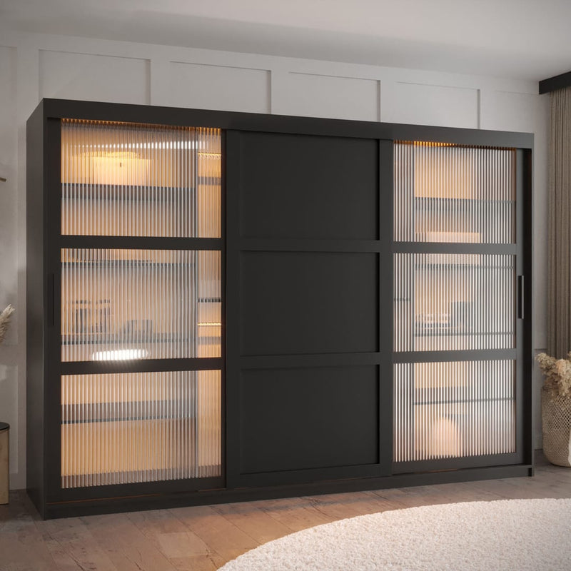 Flutes III Sliding Door Wardrobe 250cm