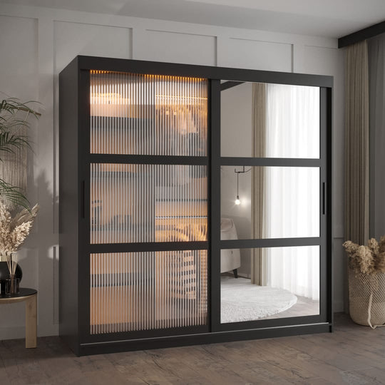 Flutes II Sliding Door Wardrobe 180cm