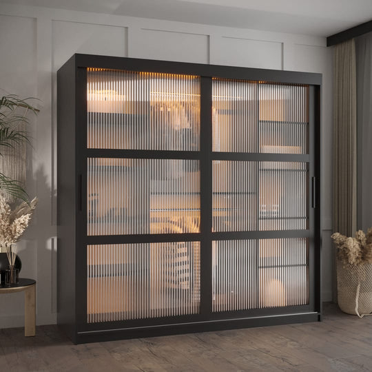 Flutes I Sliding Door Wardrobe 180cm