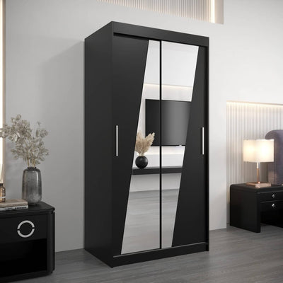 Rhomb Sliding Door Wardrobe 100cm