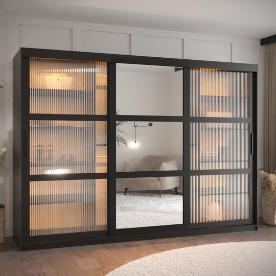 Flutes II Sliding Door Wardrobe 250cm