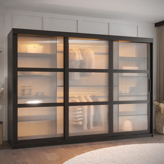 Flutes I Sliding Door Wardrobe 250cm
