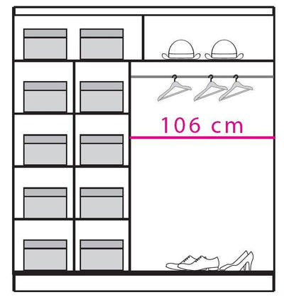 Dome DO4 Sliding Door Wardrobe 200cm