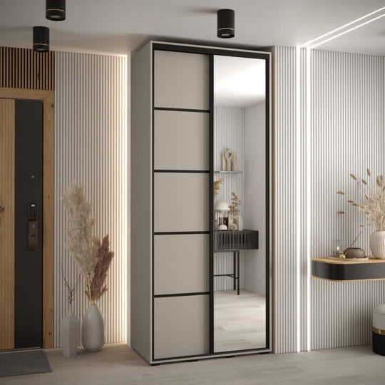 Dakota V Sliding Door Wardrobe 110cm