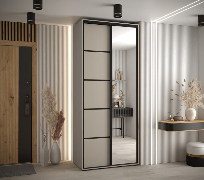 Dakota V Sliding Door Wardrobe 100cm