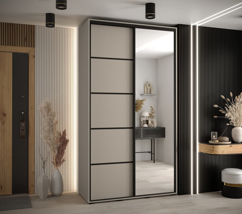 Dakota V Sliding Door Wardrobe 130cm