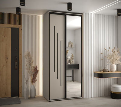 Dakota IX Sliding Door Wardrobe 100cm