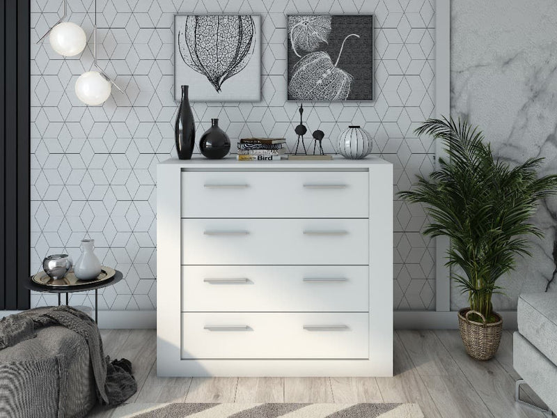 Idea ID-10 Chest of Drawers [White] - Product Arrangement