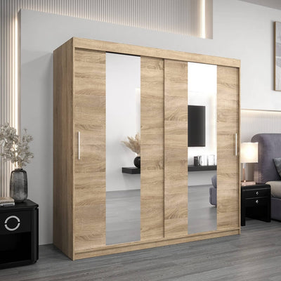 Pole Sliding Door Wardrobe 200cm