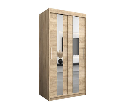 Pole Sliding Door Wardrobe 100cm