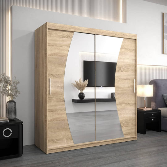 Wave Sliding Door Wardrobe 180cm