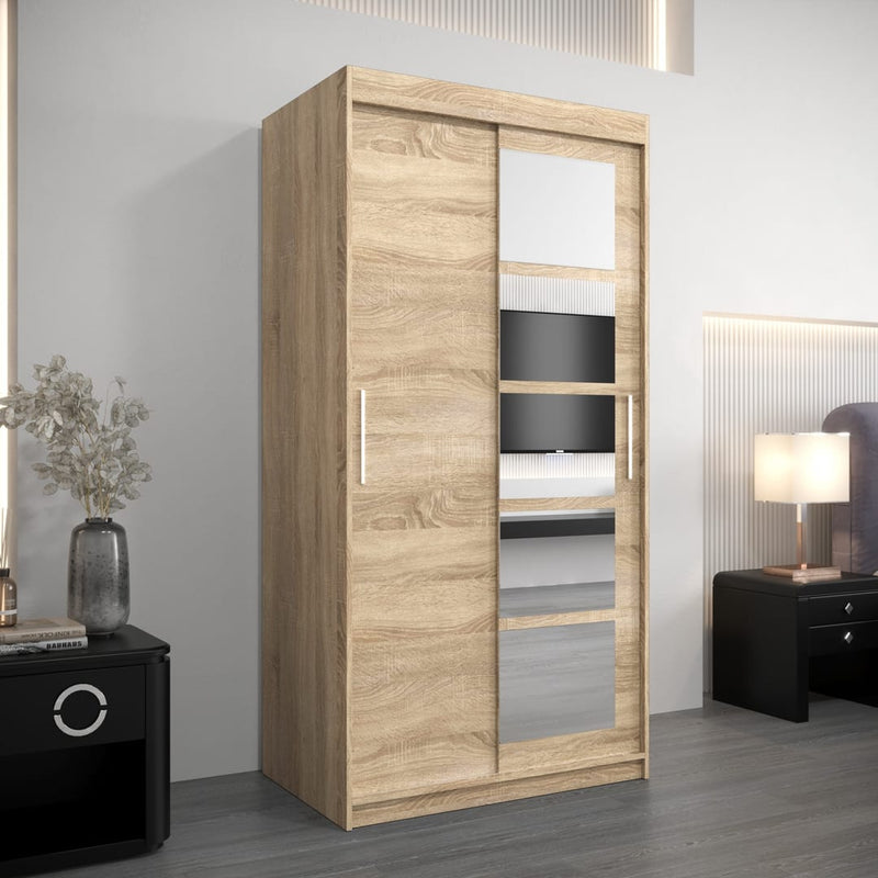 Roma I Sliding Door Wardrobe 100cm