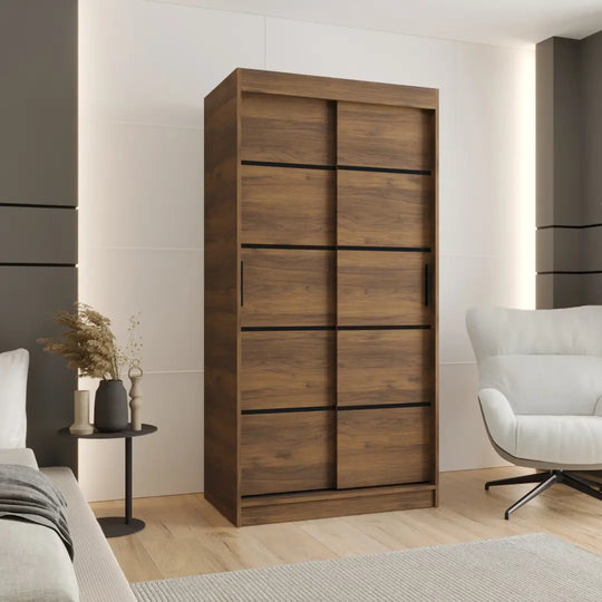 Rubino V1 Sliding Door Wardrobe 100cm