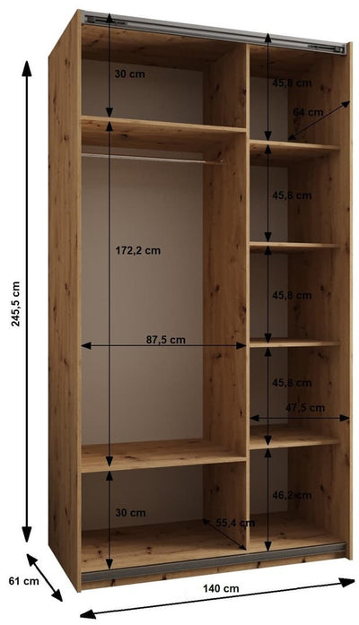 Trosa II Sliding Door Wardrobe 140cm