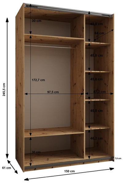 Trosa II Sliding Door Wardrobe 150cm