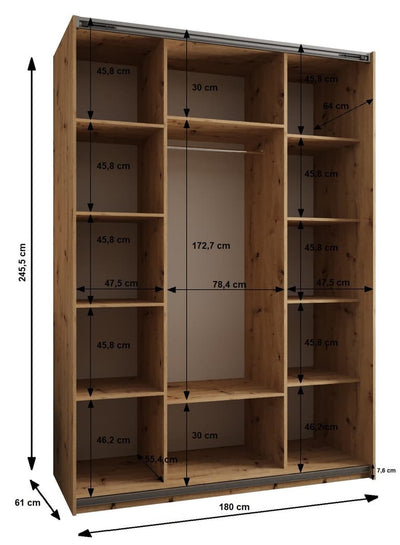 Trosa III Sliding Door Wardrobe 180cm