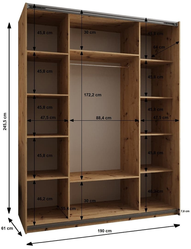 Trosa I Sliding Door Wardrobe 190cm