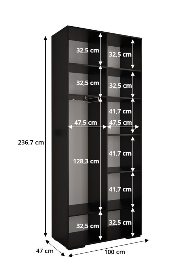 Inova II Hinged Door Wardrobe 250cm