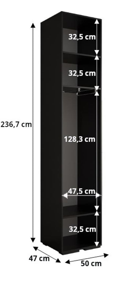 Inova III Hinged Door Wardrobe 50cm