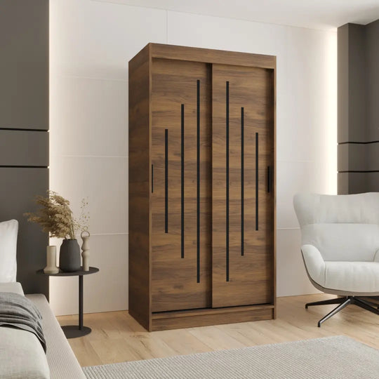 Rubino Y Sliding Door Wardrobe 100cm