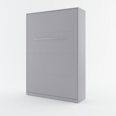 CP-01 Vertical Wall Bed Concept Pro 140cm with Storage Cabinets [Grey] - White Background