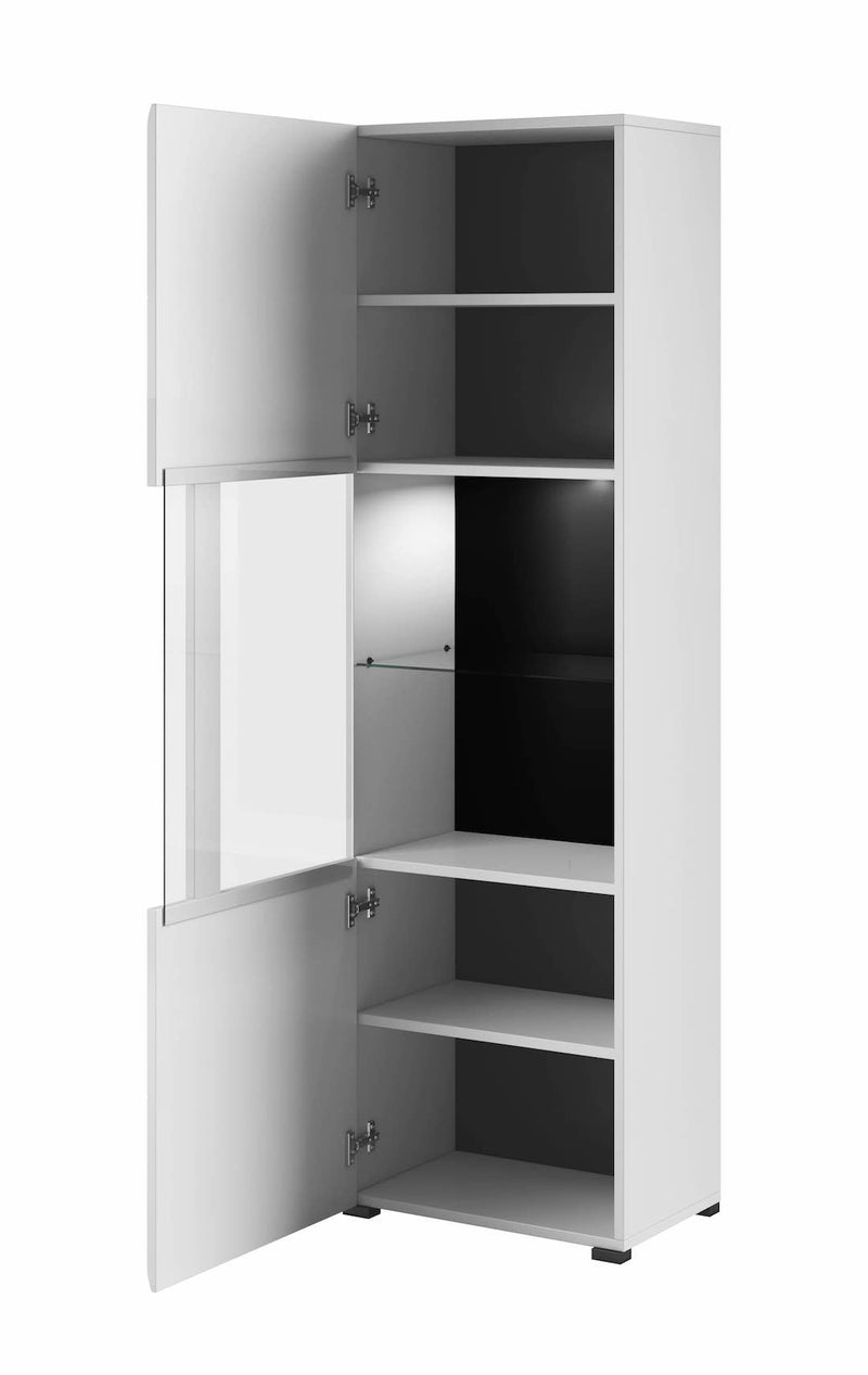 Tulsa 05 Display Cabinet 60cm [White] - Interior Layout