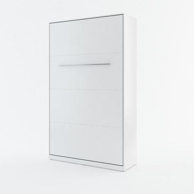 CP-02 Vertical Wall Bed Concept Pro 120cm with Storage Cabinet [White Matt] - White Background