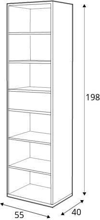 Imola IM-04 Bookcase 55cm
