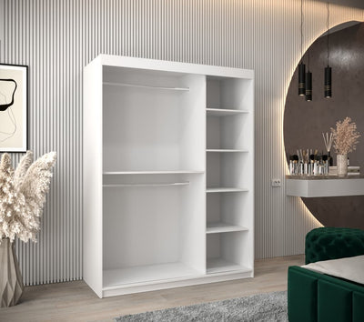 Boliwia Sliding Door Wardrobe 150cm [White] - Interior Image