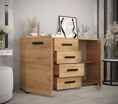 Bergamo Sideboard Cabinet 150cm [Oak] - Lifestyle Image 2