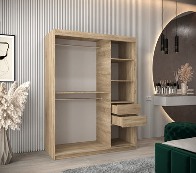 Boliwia Sliding Door Wardrobe 150cm [Oak] - Interior Image 2